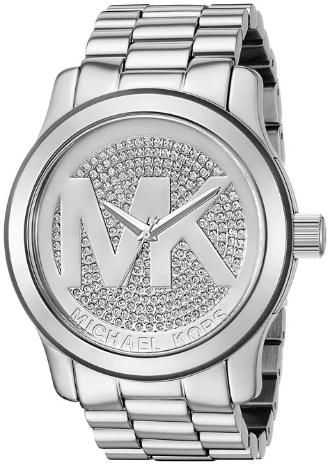 silver michael kors watch amazon|michael kors silver watches ladies.